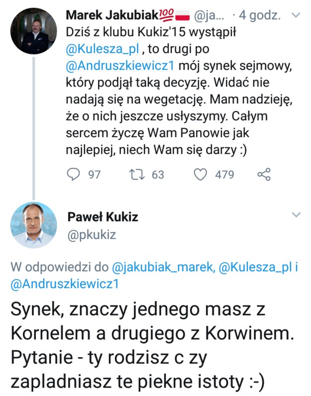 Wpis na oficjalnym profilu Pawła Kukiza /Twitter /Zrzut ekranu