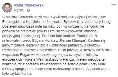 Wpis Rafała Trzaskowskiego /Facebook