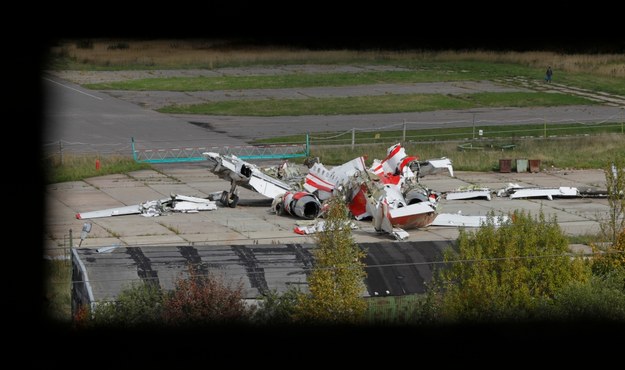 Wrak samolotu prezydenckiego Tu-154M, który rozbił się w Smoleńsku /YURI KOCHETKOV /PAP/EPA
