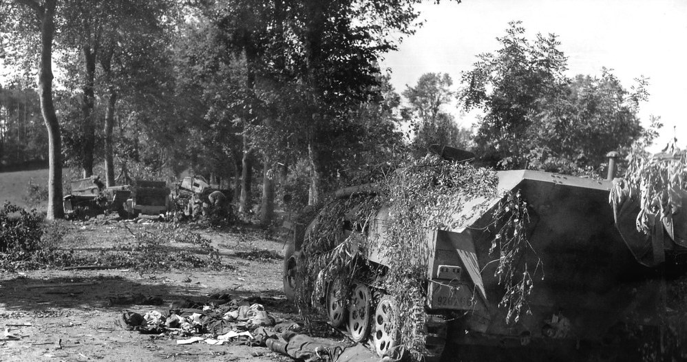 Wraki niemieckich czołgów rozbitych podczas bitwy pod Falaise /Everett Collection /East News