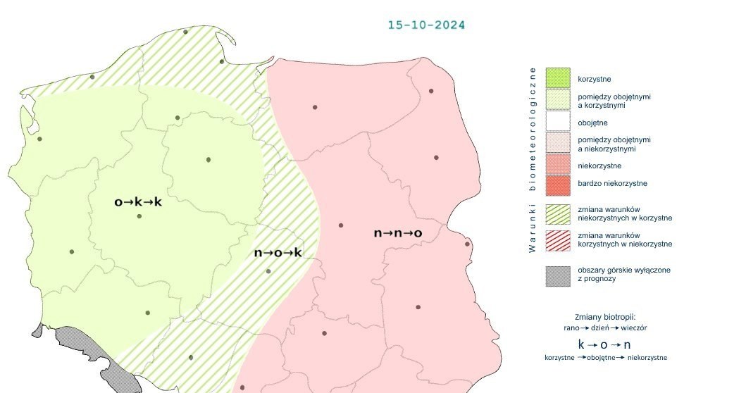 Wraz z napływającym z zachodu wyżem ta połowa polski doświadczy spokojniejszej aury /IMGW /