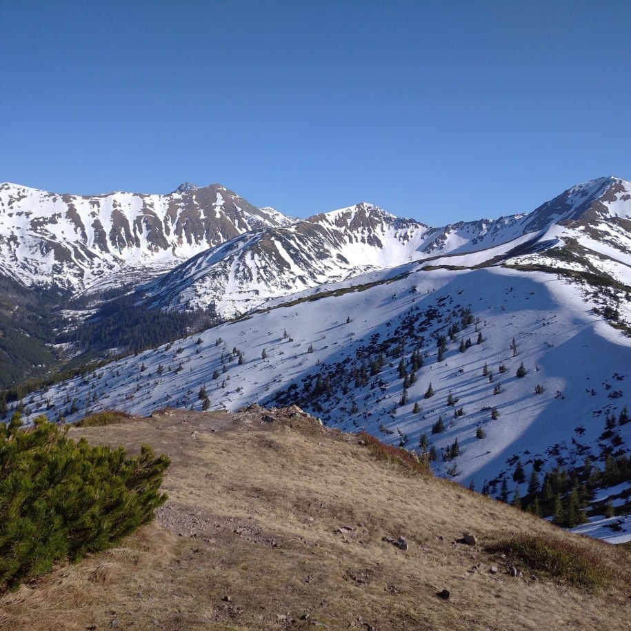 Wraz z ociepleniem w Tatrach zaczęła topnieć pokrywa śnieżna. Niestety w weekend zrobi się zimniej. Na zdjeciu: Widok z Grzesia /Malwina Zaborowska /RMF FM