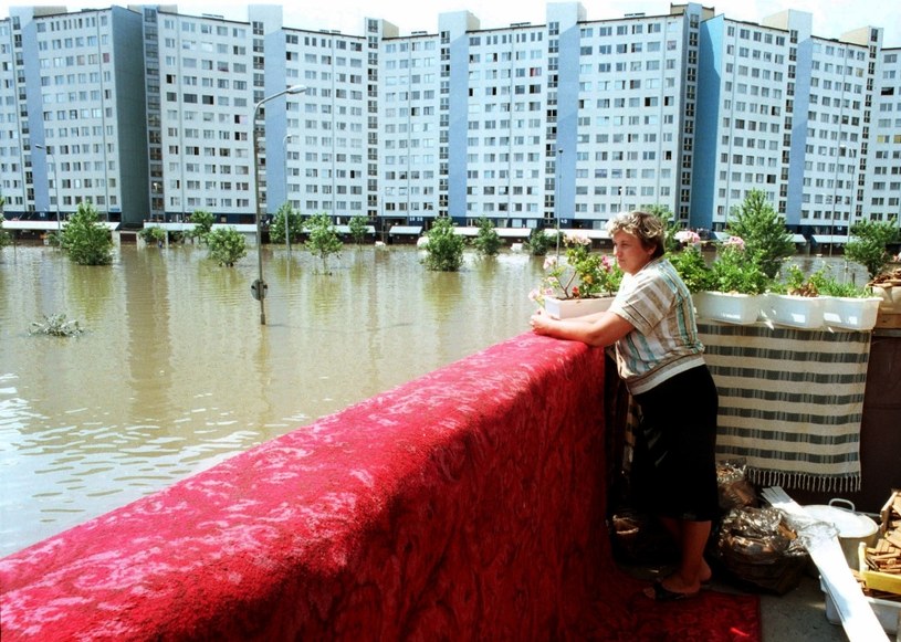 Wrocław, lipiec 1997 roku. To wtedy wielka woda zalała miasto /Aleksander Keplicz / Forum /Agencja FORUM