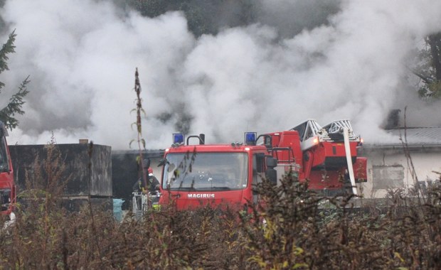 Wrocław: Pożar w fabryce zniczy