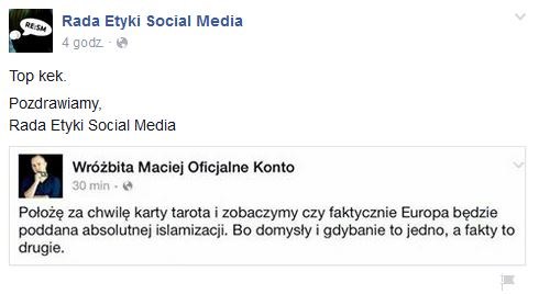 Wróżbita Maciej z kiepskimi wieściami /Facebook