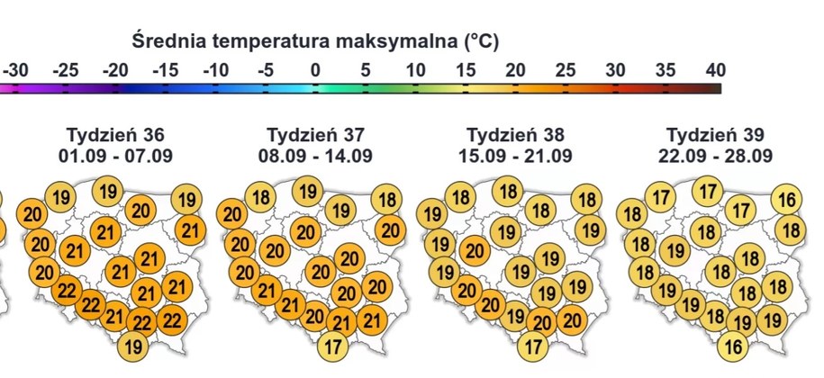 Wrzesień zapowiada się całkiem ładnie /IMGW /Zrzut ekranu