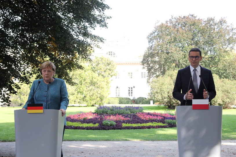 Wspólna konferencja prasowa Angeli Merkel i Mateusza Morawieckiego /Wojciech Olkuśnik /PAP