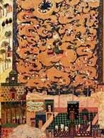 Wstąpienie Mahometa do nieba, miniatura perska z XVI w. /Encyklopedia Internautica