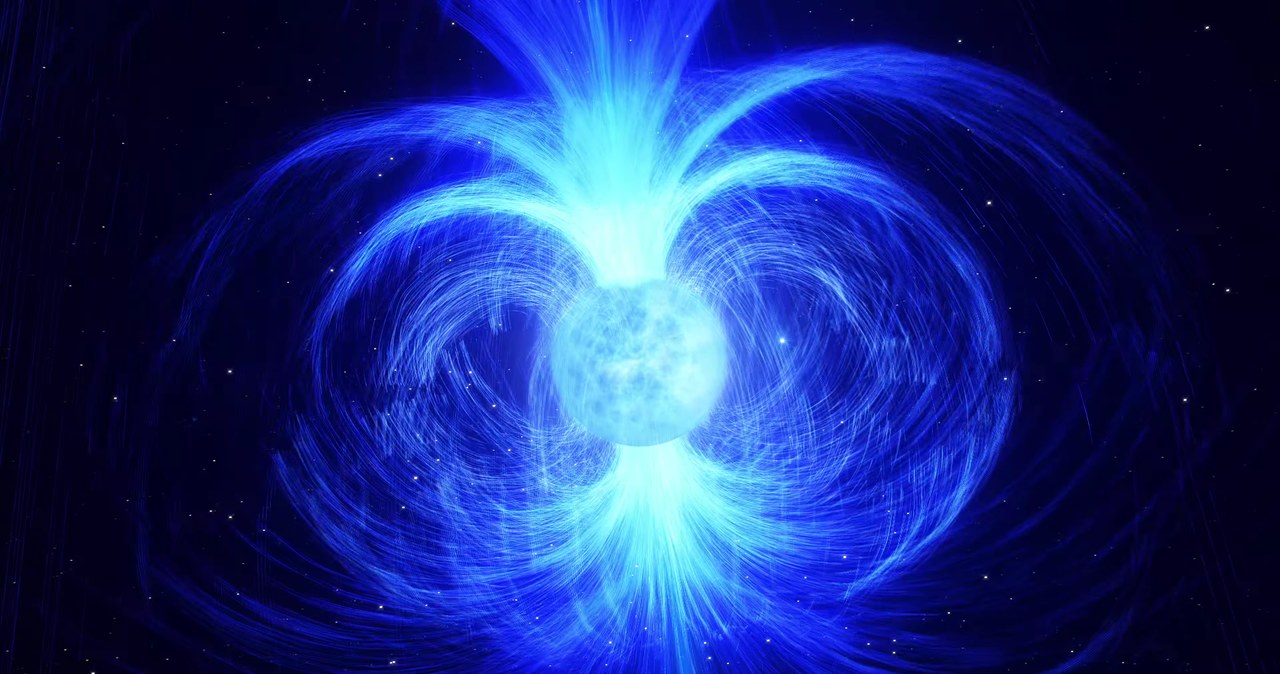 Wszechświat wciąż zaskakuje. Odkryto gwiazdę o niezwykle silnym polu magnetycznym /Zrzut ekranu/ Artist’s animation of HD 45166, the most magnetic massive star ever found/ European Southern Observatory (ESO) /YouTube