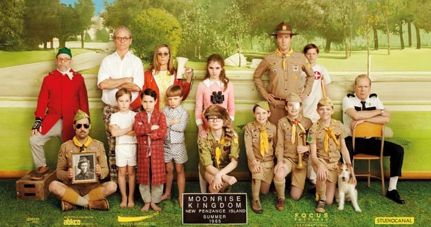 Wszyscy bohaterowie "Moonrise Kingdom" Wesa Andersona /materiały prasowe