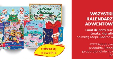 Wszystkie kalendarze adwentowe 1+1 gratis w Biedronce /Biedronka /INTERIA.PL