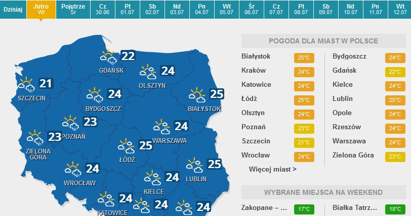 Wtorek /INTERIA.PL