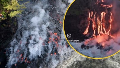 Wulkaniczna lawa spotkała się z wodami oceanu. Czegoś takiego nie było od lat