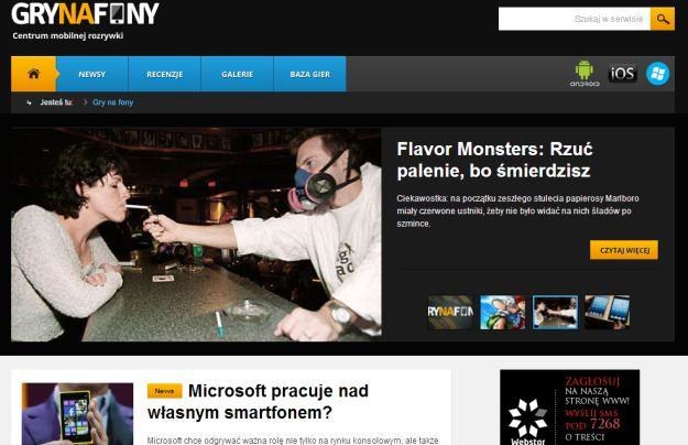 www.gry-na-fony.pl nominowany do tegorocznych Webstarów! /INTERIA.PL