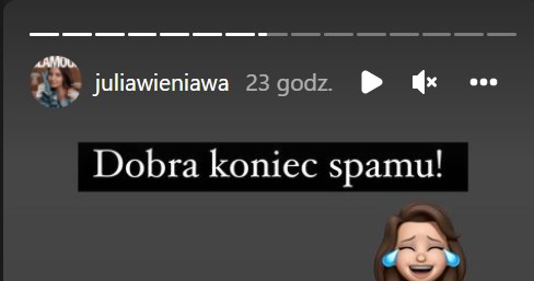 www.instagram.com/juliawieniawa/ /Screen z InstaStory  /Instagram
