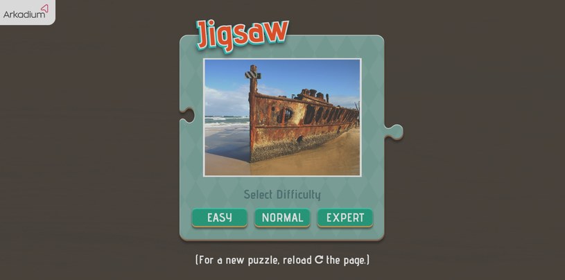 Wybór poziomu gry puzle online Jigsaw /Click.pl