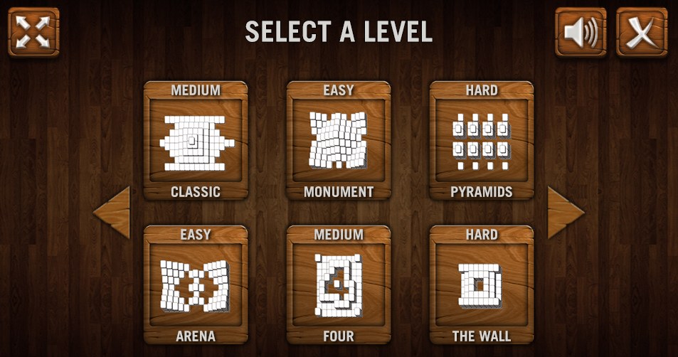Wybór poziomu trudności gry online za darmo Mahjong Delux Plus /Click.pl
