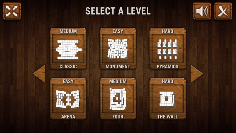 Wybór poziomu trudności w Mahjong Delux Plus /Click.pl
