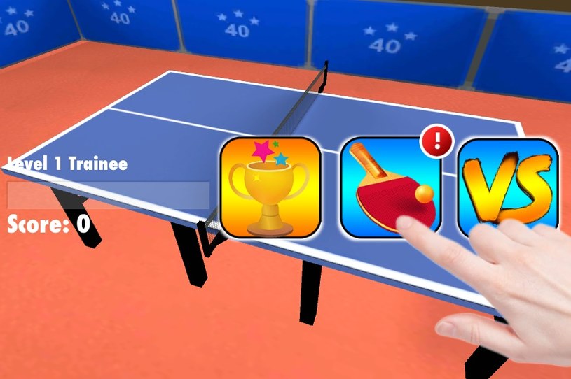 Wybór rodzaju rozgrywki gry online za darmo Table Tennis Pro /Click.pl