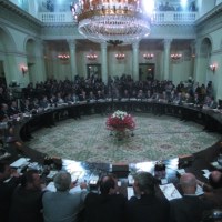  obrad Okrągłego Stołu w siedzibie Urzędu Rady Ministrów PRL w Pałacu Namiestnikowskim przy Krakowskim Przedmieściu.