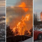Wybuch gazociągu pod Petersburgiem. Słup ognia nad miastem 