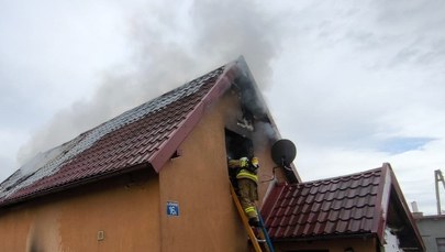 Wybuch gazu i pożar domu koło Olsztyna