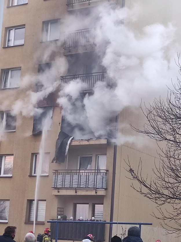 Wybuch i pożar w bloku w Zabrzu /Gorąca Linia RMF FM