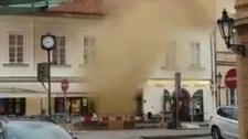 Wyciek gazu w centrum czeskiej Pragi