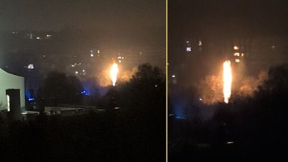 Wyciek gazu w Krakowie. Słup ognia miał 20 metrów