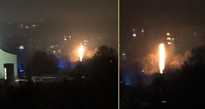 Wyciek gazu w Krakowie. Słup ognia na 20 metrów
