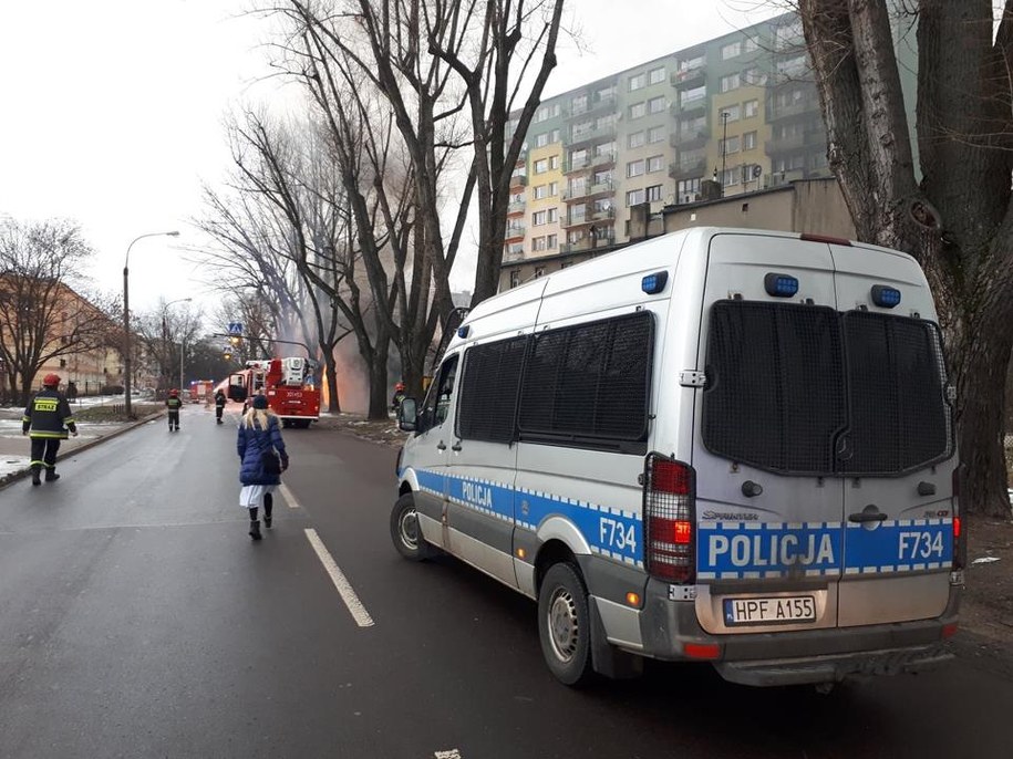 Wyciek gazu został zatamowany przez zasypanie ziemią wykopu /KWP Łódź /Policja