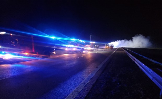 Wyciek kwasu solnego z cysterny na A4 koło Strzelec Opolskich