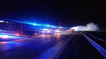 Wyciek kwasu solnego z cysterny na A4 koło Strzelec Opolskich