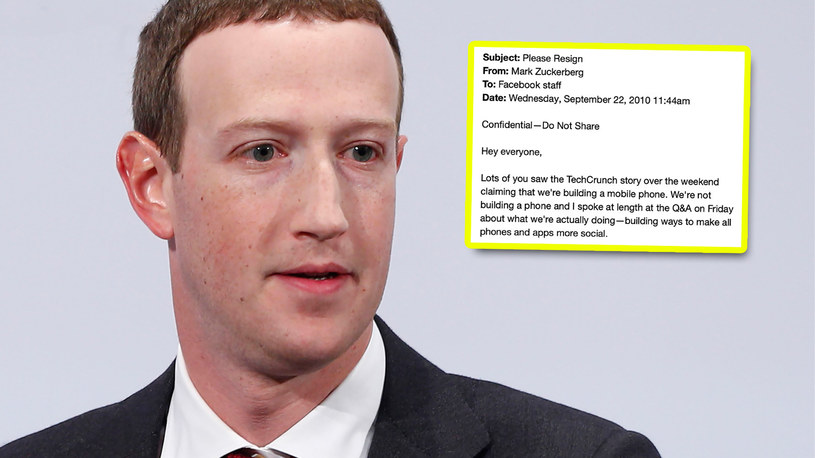 Wyciekł poufny mail Marka Zuckerberga do pracowników Facebooka /Michaela Handrek-Rehle/Bloomberg/Twitter /Getty Images