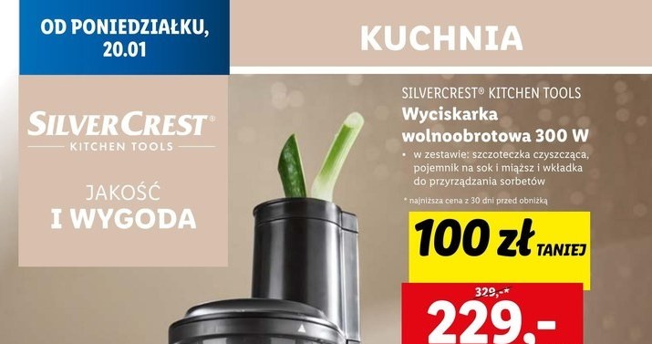 Wyciskarka wolnoobrotowa 100 zł taniej! /Lidl /INTERIA.PL