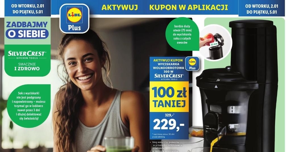 Wyciskarka wolnoobrotowa na promocji w Lidlu! /Lidl /INTERIA.PL