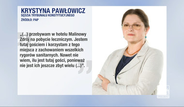 "Wydarzenia": Mały pożar, wielki dym. Krystyna Pawłowicz tłumaczy się z pobytu w hotelu