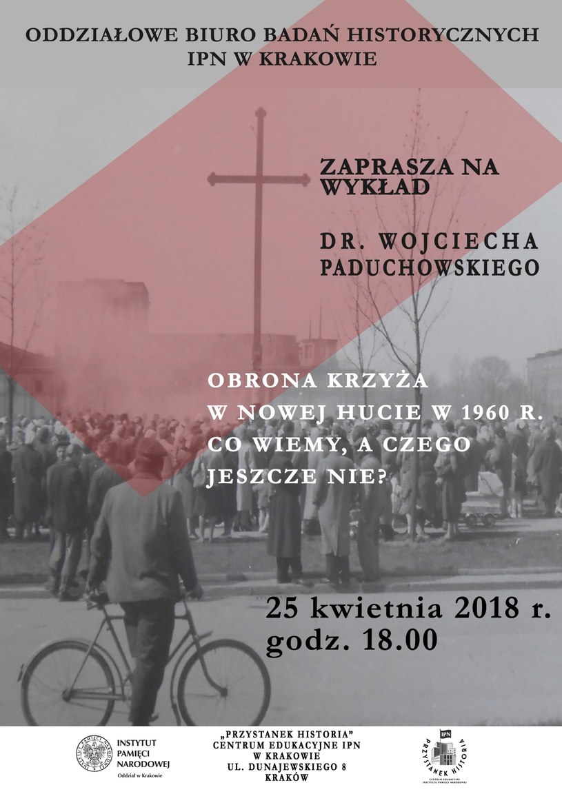 Wykład o obronie krzyża w Nowej Hucie /IPN