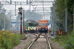 Wykolejenie pociągu w Pruszkowie
