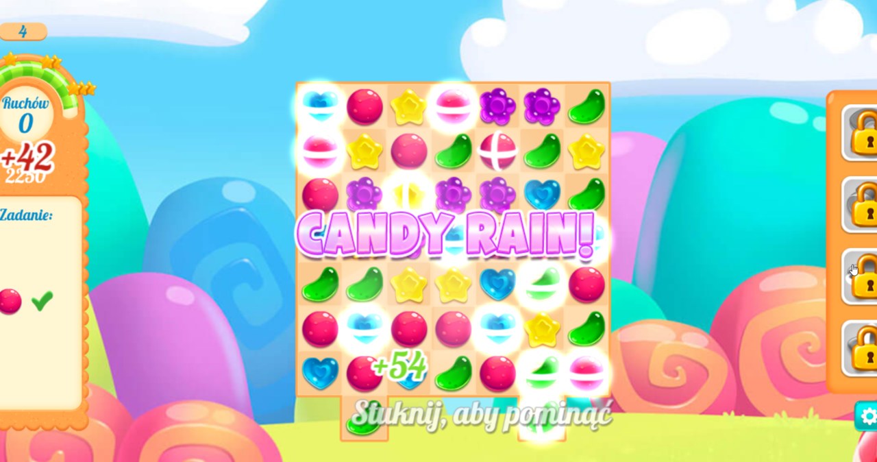 Wykonanie zadania gry online za darmo Candy Rain 7 /Click.pl
