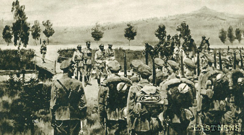 Wymarsz Pierwszej Kompanii Kadrowej z Olendrów - 6 sierpnia 1914 r. /Danuta B. Łomaczewska /East News