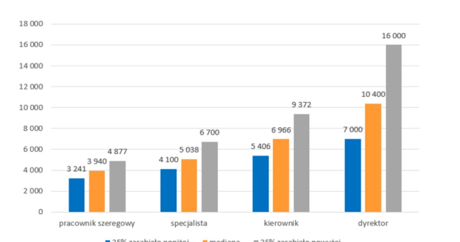 Wynagrodzenia całkowite w małych firmach na różnych szczeblach organizacji w 2021 roku (brutto w złotych). Źródło: Ogólnopolskie Badanie Wynagrodzeń (OBW) przeprowadzone przez Sedlak & Sedlak /INTERIA.PL