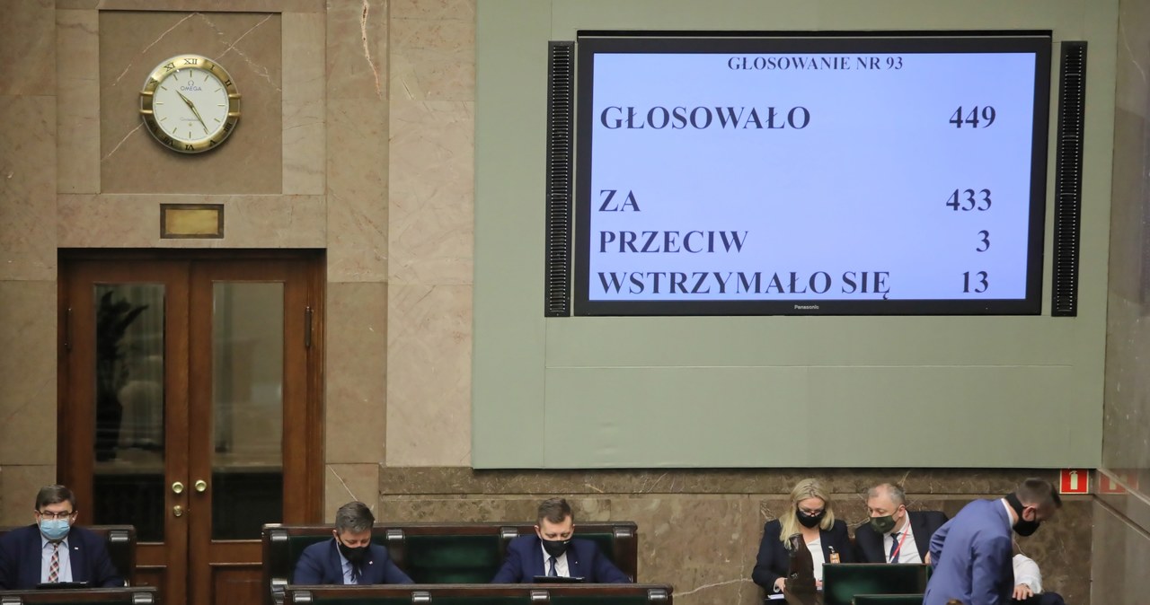 Wynik głosowania w Sejmie nad tarczą branżową /PAP