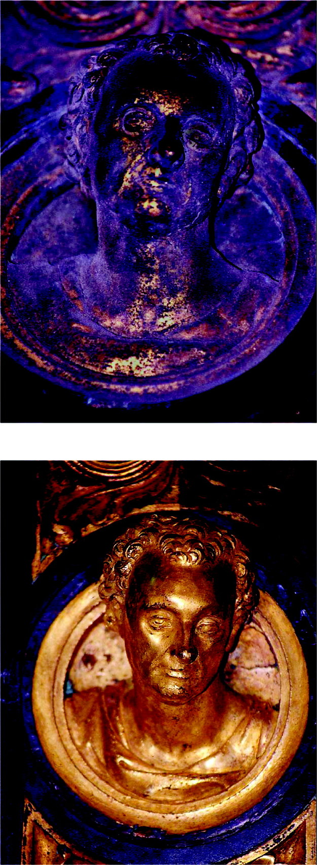 Wynik laserowej konserwacji fragmentu słynnych "Drzwi Raju" Lorenzo Ghibertiego &nbsp; /Acc. Chem. Res.