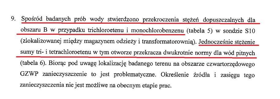 Wyniki badań wód /