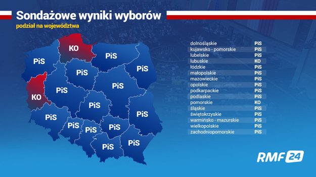 Wyniki wyborów 2019. Sondaż exit poll IPSOS /Grafika RMF FM
