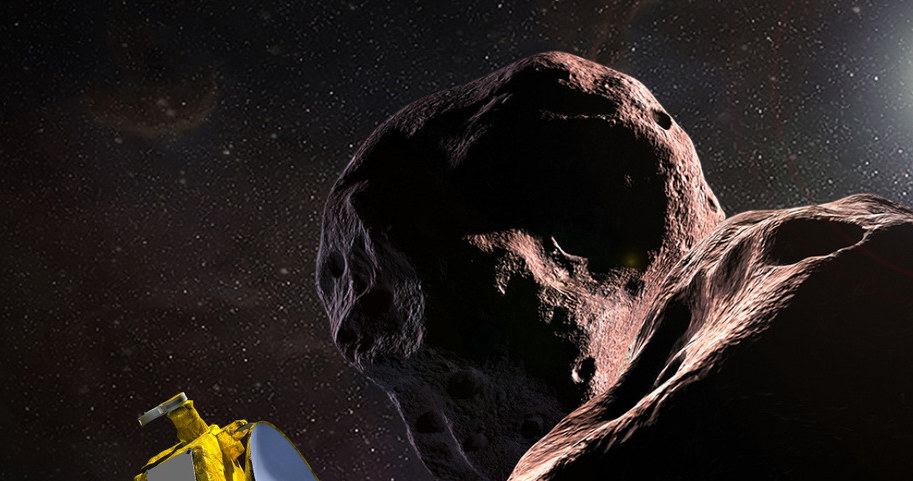 Wyobrażenie przelotu New Horizons obok Ultima Thule. W rzeczywistyosci odległość była znacznie większa /materiały prasowe