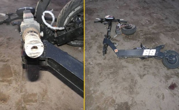 Wypadek 16-latki na hulajnodze elektrycznej.  Nagle pękła rama