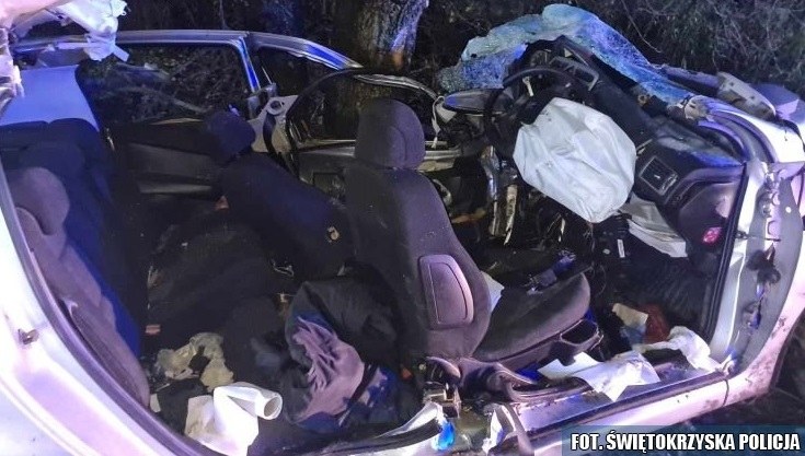 Wypadek 16-letniego kierującego /KPP Opatów /