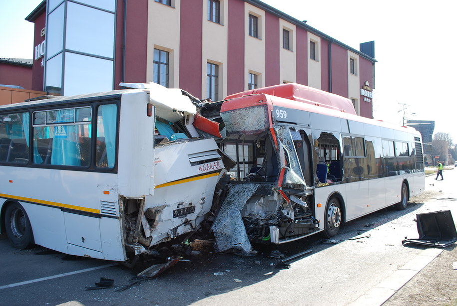 Wypadek autobusów /Podkarpacka Policja /Policja